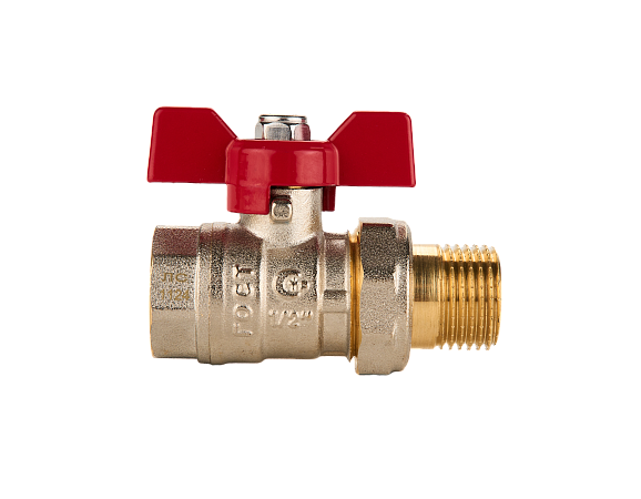 Шаровый кран НР-ВР со сгоном (Американка) бабочка SANEXT - Изображение 4