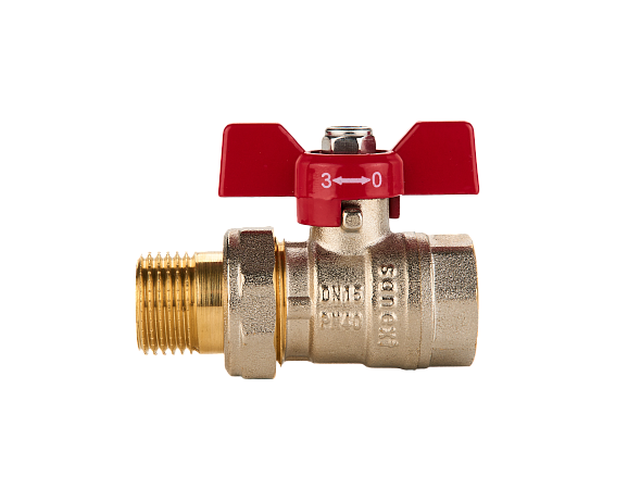 Шаровый кран НР-ВР со сгоном (Американка) бабочка SANEXT - Изображение 2