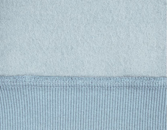 Худи SANEXT oversize с капюшоном и начесом, унисекс, серо-голубое - Изображение 3