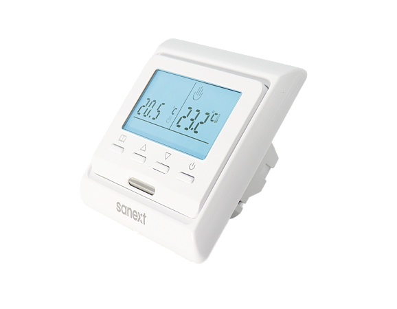 Термостат программируемый универсальный, для водного и электрического тёплого пола с выносным датчиком SANEXT (6989) - Изображение 2