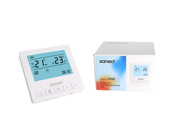 Термостат программируемый, LCD, SANEXT (6988) - Изображение 4